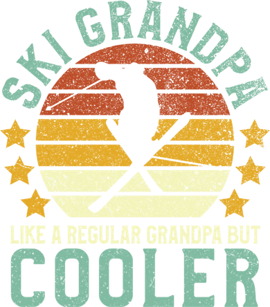 Ski Grandpa Funny Gift Funny Grandfather Skier & Skiing Lover Gift Women's Long Sleeve Shirt