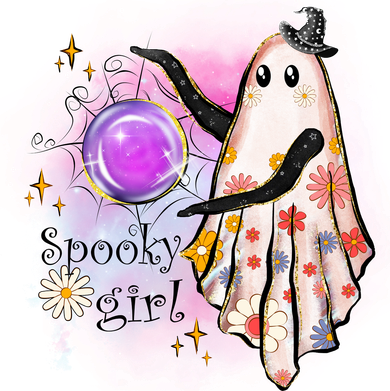 Spooky Girl Halloween T Shirts Boo Graphic Tee Designs Scary Halloween Costume Button