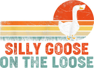 Silly Goose On The Loose Vintage Retro Sunset Women's Sweatshirt