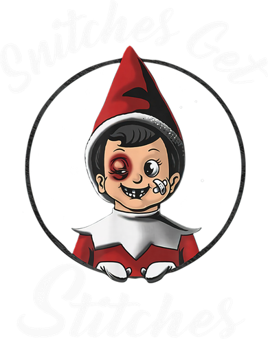 Snitches Get Stitches The Elf Xmas Snitches Get Stitches Coaster