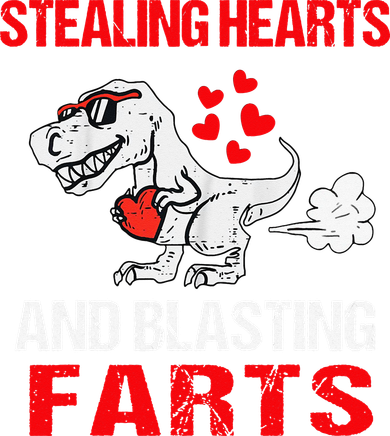 Stealing Hearts And Blasting Farts T Rex Cute Kids T-Shirt