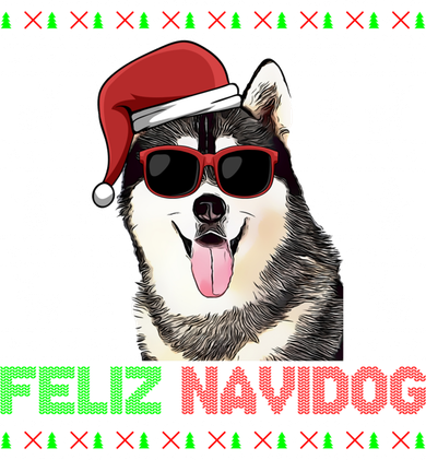 Siberian Husky Dog Feliz Navidog Funny Christmas Gift Women's Tank Top