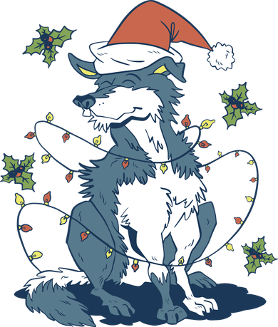 Siberian Husky Dog Christmas Holiday Kids T-Shirt
