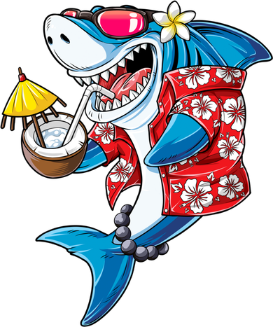 Shark Hawaiian Funny Aloha Hawaii Beach Jawsome Funny Gift Cool Gift Mousepad