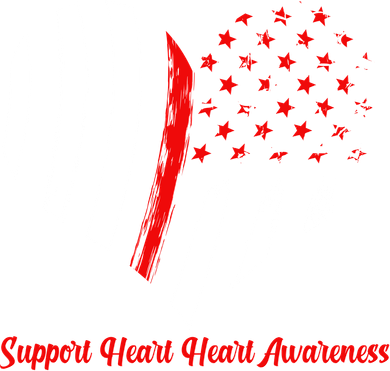 Support Heart Health Awareness - American US Flag Hat