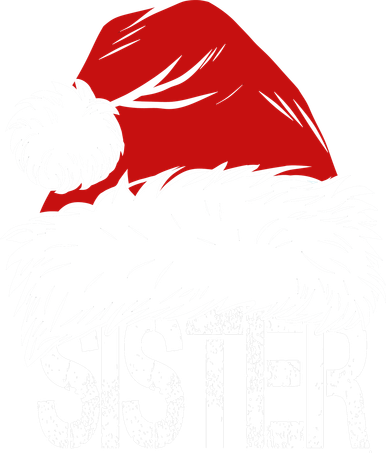 Christmas Santa Hat Sister Kids T-Shirt