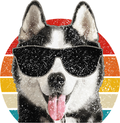 Siberian Husky Sunglasses Funny Vintage Husky Dog Lover Coffee Mug