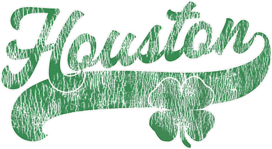 Shamrock Houston Texas Irish St. Patrick's Day Button