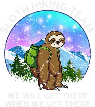 Sloth Hiking Team Funny Sloth Hiking Lover Toddler Hoodie