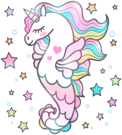 Cute Unicorn Seahorse Uni-Maid Women's T-Shirt