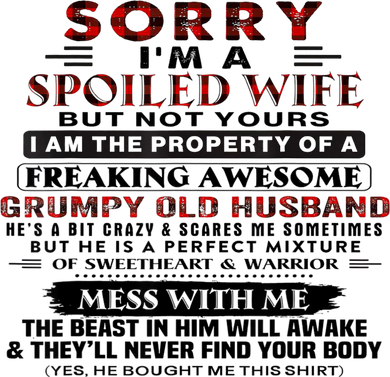 Sorry I'm A Spoiled Wife But Not Yours I Am The Property Ceramic Ornament