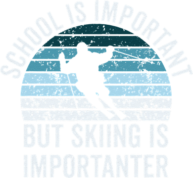 School Is Important But Skiing Is Importanter Ski vintage Ornament