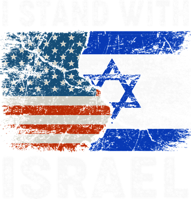 Support Israel I Stand With Israel Israeli Flag Us Flag Women's T-Shirt