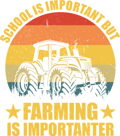 School Is Important Farming Is Importanter Kids Hoodie