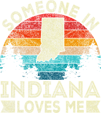 Someone In Indiana Loves Me Retro Indiana Kids Hoodie