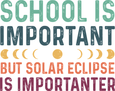 School Is Important But Solar Eclipse Is Importanter Kids Long Sleeve Shirt