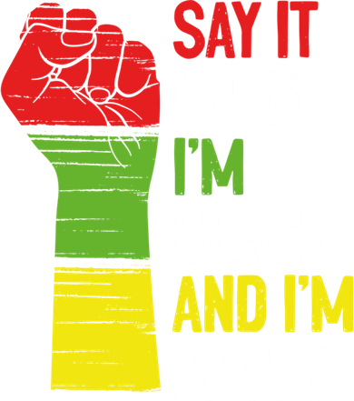 Say It Loud Im Black And Im Proud African American Pride Gift Kids Hoodie