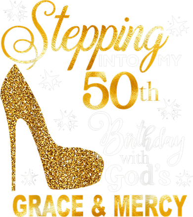 Stepping into my 50th birthday with God's grace & Mercy Kids Long Sleeve Shirt