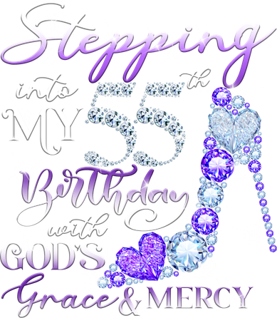 Stepping into my 55th birthday with God's grace & Mercy Women's Dry Zone Grid Polo