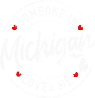 Someone In Michigan Loves Me Distressed Vintage Design Women's T-Shirt