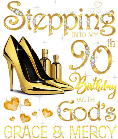 Stepping into my 90th birthday with God's grace & Mercy Kids T-Shirt