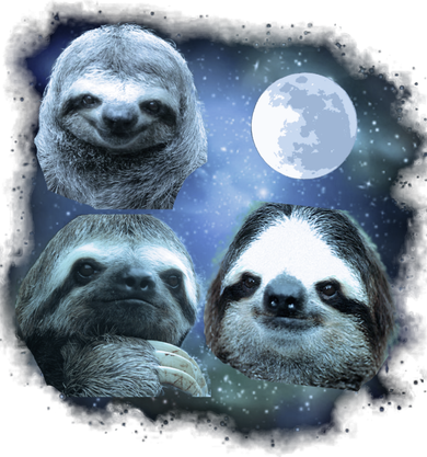 Three Sloths In Space Baby Bodysuit