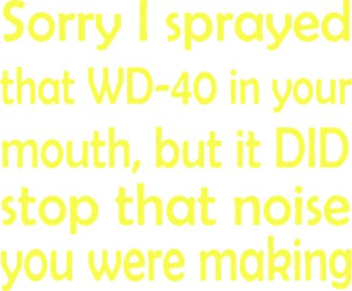 Sorry I Sprayed That WD 40 In Your Mouth Baby Bodysuit