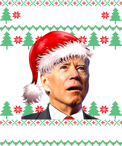 Santa Joe Biden Merry 4th Of Easter Ugly Sweater Christmas Sweatshirt Beanie