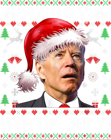 Santa Joe Biden Happy 4th Of July Ugly Christmas Sweater Women's Sweatshirt