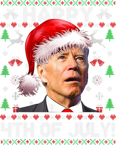 Santa Joe Biden Happy 4th Of July Ugly Christmas Meaningful Gift Toddler T-Shirt