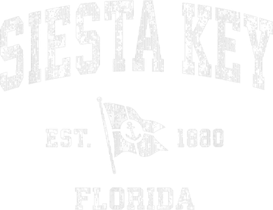 Siesta Key FL Vintage Nautical Boat Anchor Flag Sports Bucket Hat