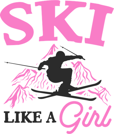 Ski Like A Girl Gift For Skiers Skiing Lover T-Shirt