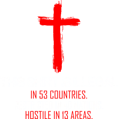This Shirt is Illegal Restricted Hostile - Faith In Jesus Christ Cross Coffee Mug