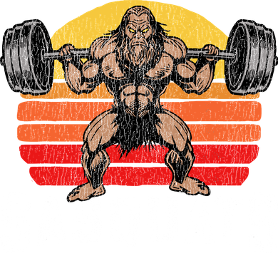 Sasquats Leg Day Weightlifting Bigfoot Squat Distressed 80s Women's Hoodie