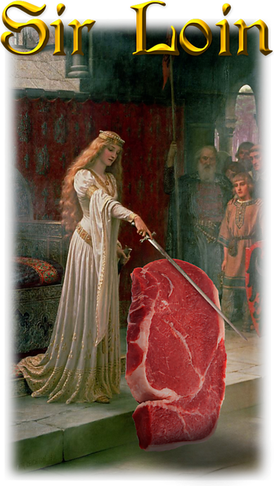 Sir Loin Funny Sirloin Steak Joke Medieval Accolade Art Toddler Long Sleeve