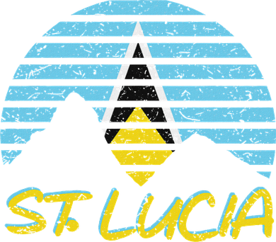 St. Lucia Flag Sunset Pitons Patriotic Vintage Souvenir Gift Kids Sweatshirt