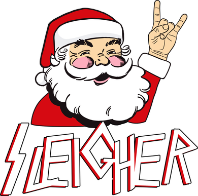 Sleigher Santa Rocks Tote Bag