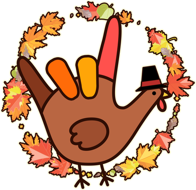 Thanksgiving Turkey Sign Language I Love You Hat