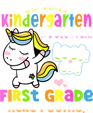 So Long Kindergarten First Grade Here I Come Back To School Cute Unicorn Mousepad