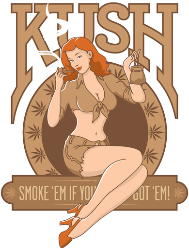 Sexy Lady Kush Smoke Marijuana Mousepad