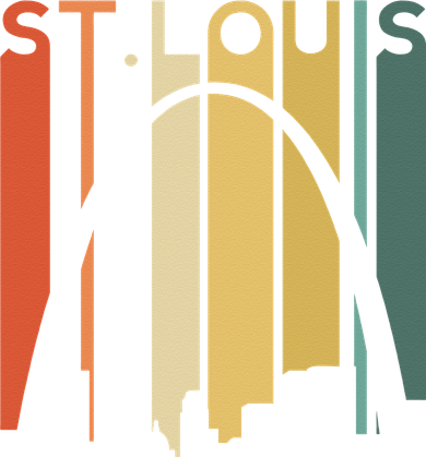 St Louis Missouri Gateway Arch Retro Mississippi River Lou Mousepad