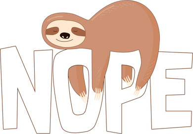 Sloth Nope Hooded Wearable Blanket