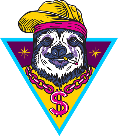Gangsta Sloth Hoodie
