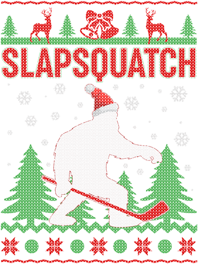 Slapsquatch Ugly Christmas Sweater Bigfoot Toddler Long Sleeve