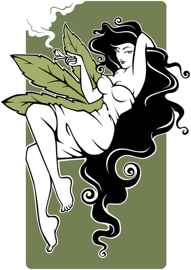 Sexy Lady Smoking Cannabis Dress Kids T-Shirt