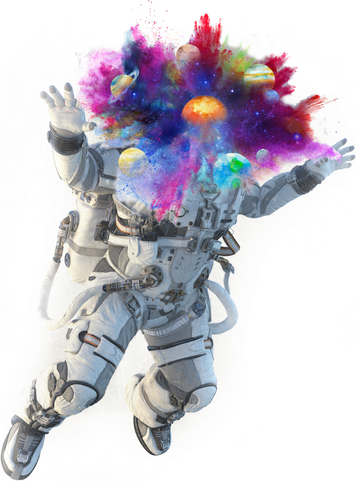Astronaut Universe Planet Explosion Women's T-Shirt