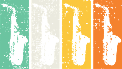 Saxophone Marching Band Sax Retro Vintage Jazz Music Coaster
