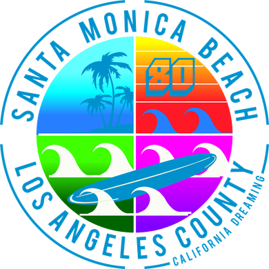 Retro Santa Monica Beach Women's Long Sleeve Shirt