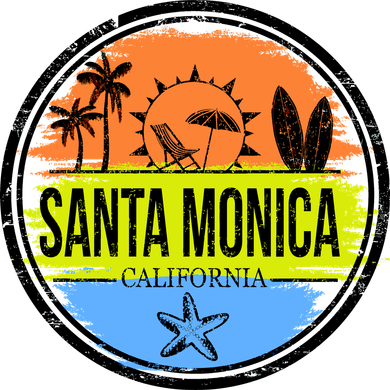Santa Monica California Golf Towel
