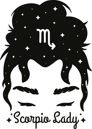 Scorpio Messy Hair Bun Birthday Gift Coaster